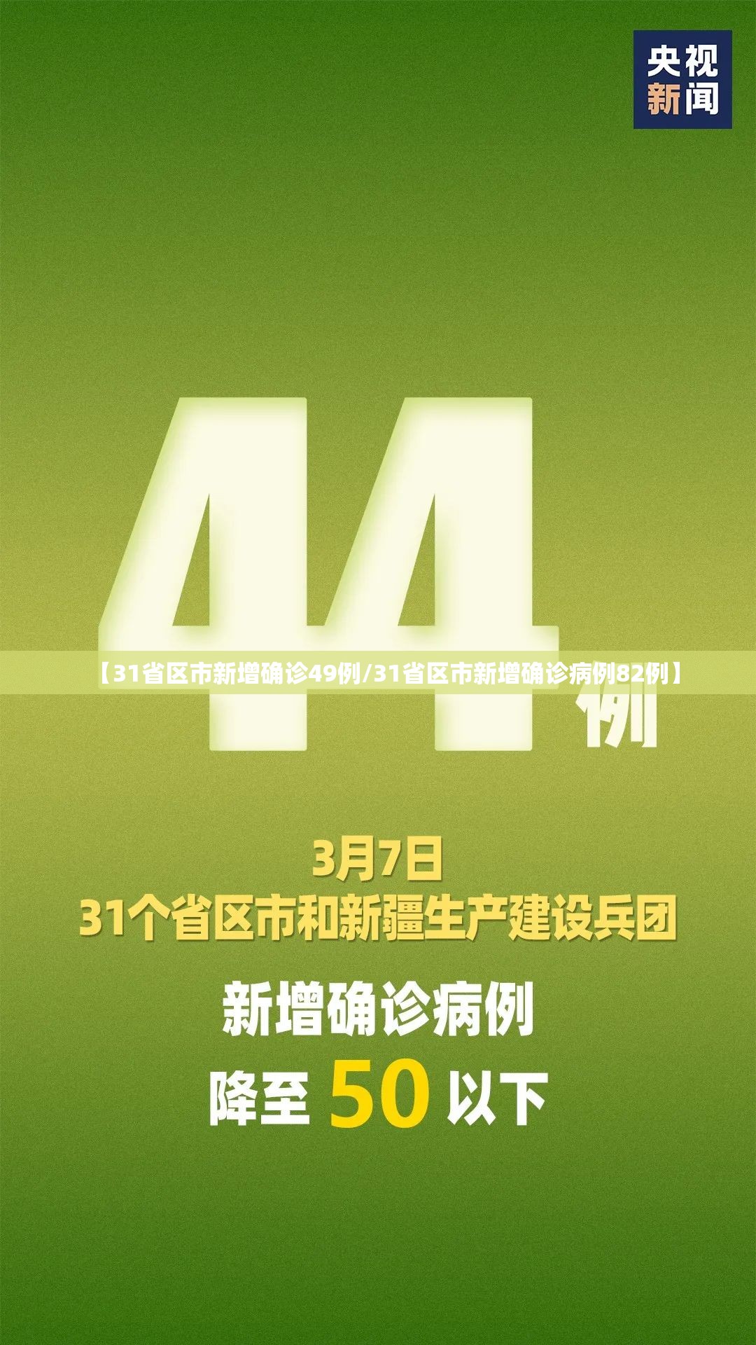 【31省区市新增确诊49例/31省区市新增确诊病例82例】