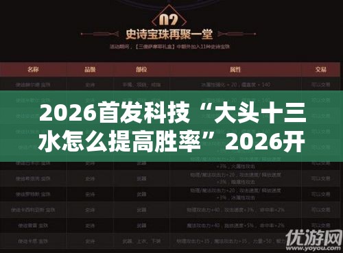2026首发科技“大头十三水怎么提高胜率	”2026开挂教程步骤