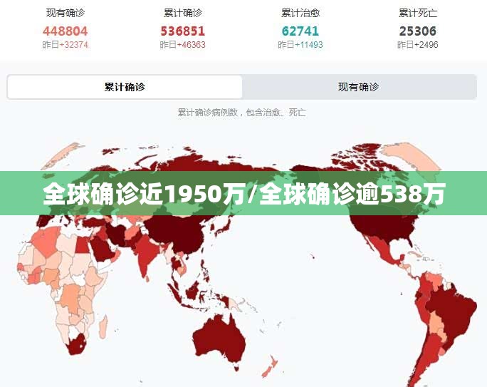 全球确诊近1950万/全球确诊逾538万 全球确诊近1950万/全球确诊逾538万