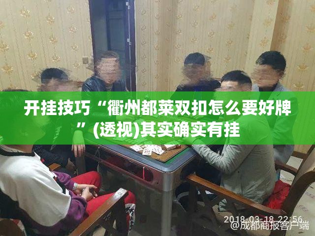 开挂技巧“衢州都莱双扣怎么要好牌”(透视)其实确实有挂