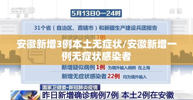 安徽新增3例本土无症状/安徽新增一例无症状感染者