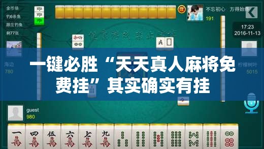 一键必胜“天天真人麻将免费挂”其实确实有挂