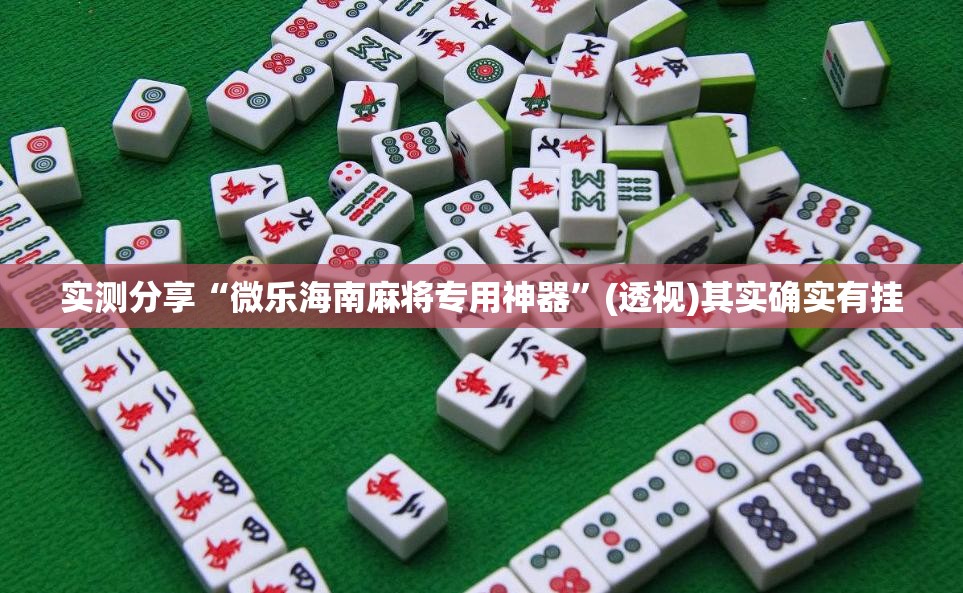实测分享“微乐海南麻将专用神器”(透视)其实确实有挂