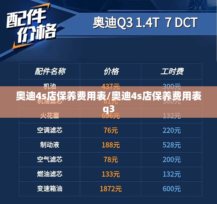 奥迪4s店保养费用表/奥迪4s店保养费用表q3 奥迪4s店保养费用表/奥迪4s店保养费用表q3