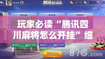 玩家必读“腾讯四川麻将怎么开挂”细辅助教程分享