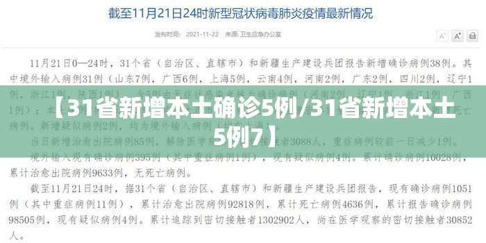 【31省新增本土确诊5例/31省新增本土5例7】