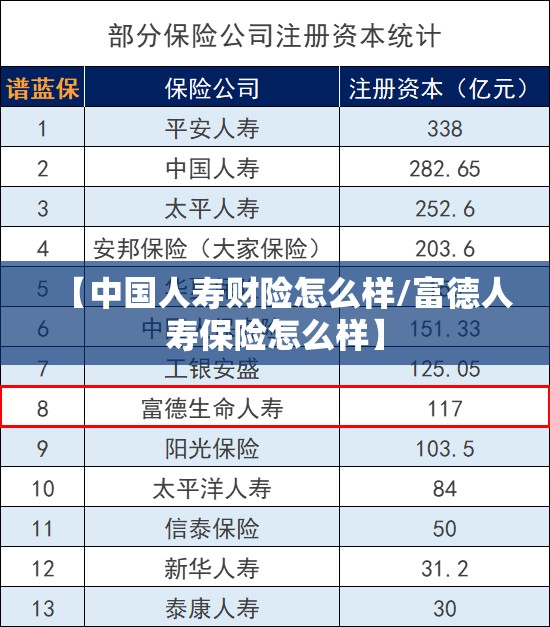 【中国人寿财险怎么样/富德人寿保险怎么样】