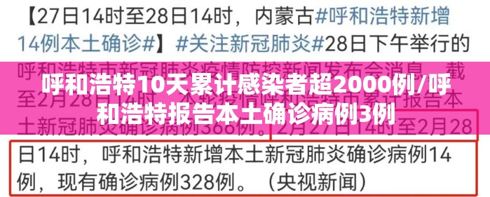 呼和浩特10天累计感染者超2000例/呼和浩特报告本土确诊病例3例 呼和浩特10天累计感染者超2000例/呼和浩特报告本土确诊病例3例