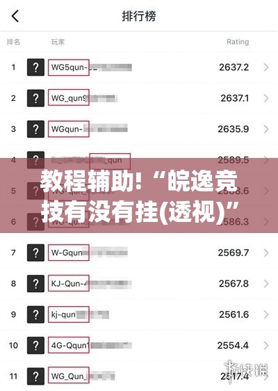 教程辅助!“皖逸竞技有没有挂(透视)”开挂辅助脚本+详细开挂安装教程