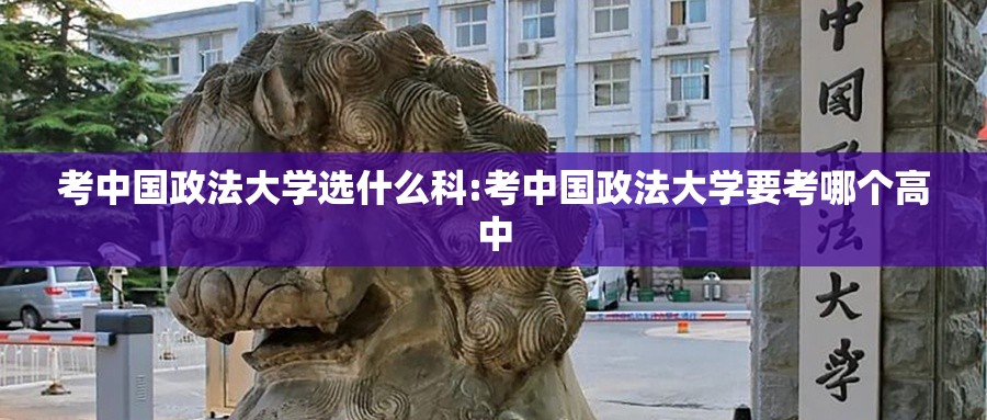 考中国政法大学选什么科:考中国政法大学要考哪个高中
