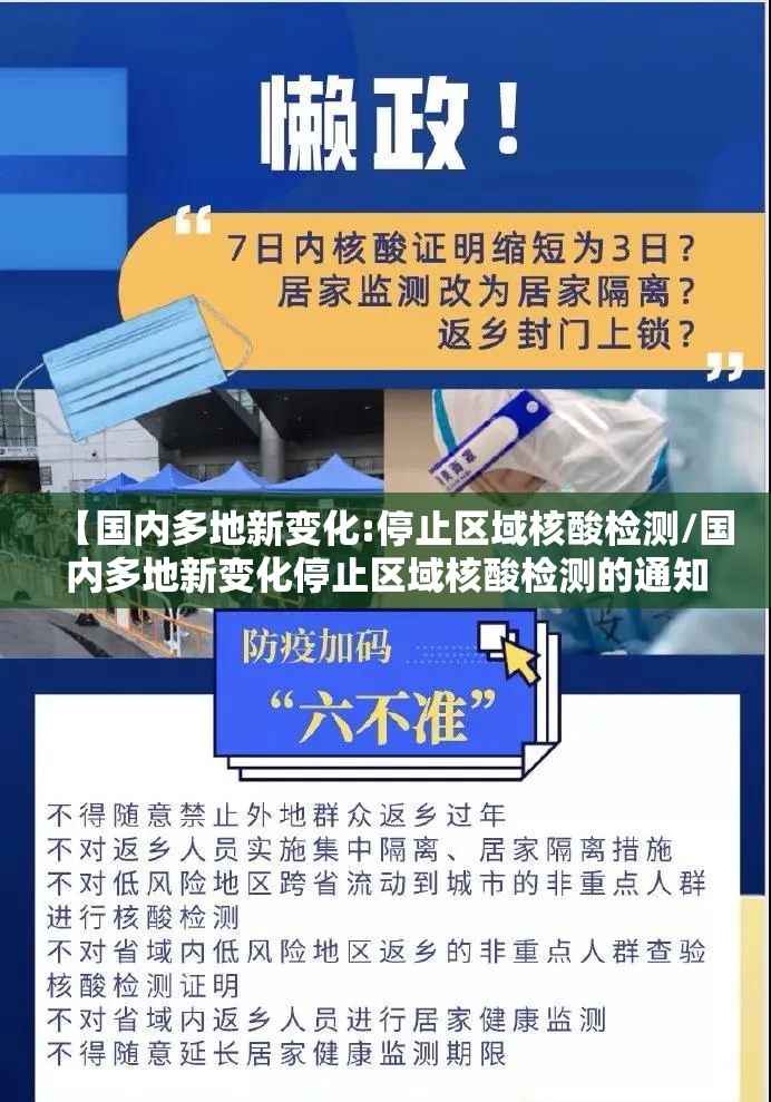 【国内多地新变化:停止区域核酸检测/国内多地新变化停止区域核酸检测的通知】