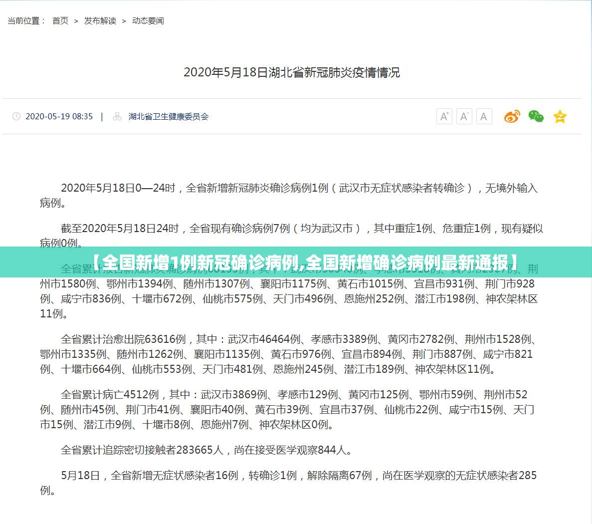【全国新增1例新冠确诊病例,全国新增确诊病例最新通报】 【全国新增1例新冠确诊病例,全国新增确诊病例最新通报】