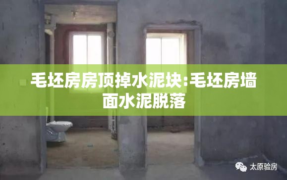 毛坯房房顶掉水泥块:毛坯房墙面水泥脱落