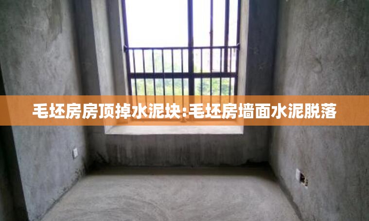 毛坯房房顶掉水泥块:毛坯房墙面水泥脱落