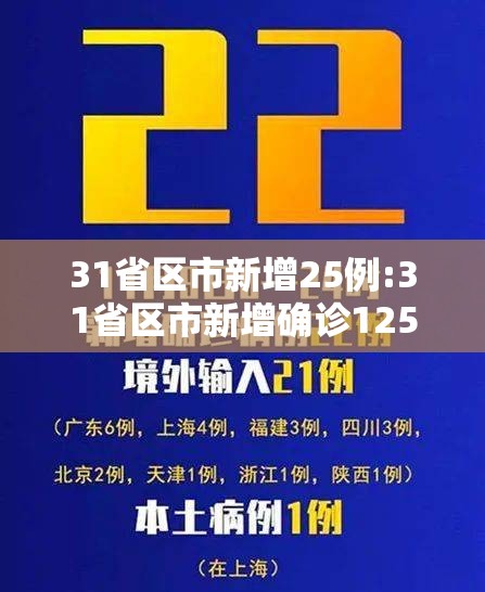 31省区市新增25例:31省区市新增确诊125例 31省区市新增25例:31省区市新增确诊125例