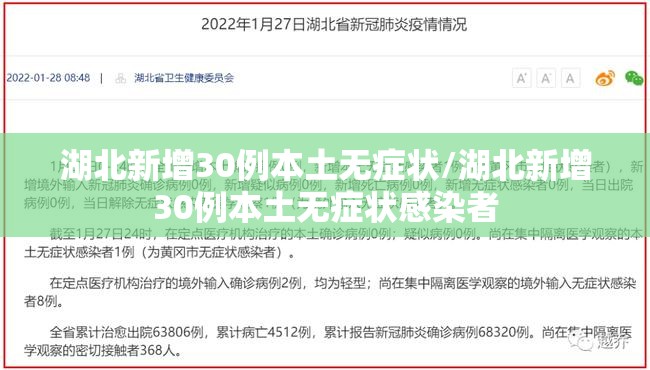 湖北新增30例本土无症状/湖北新增30例本土无症状感染者 湖北新增30例本土无症状/湖北新增30例本土无症状感染者