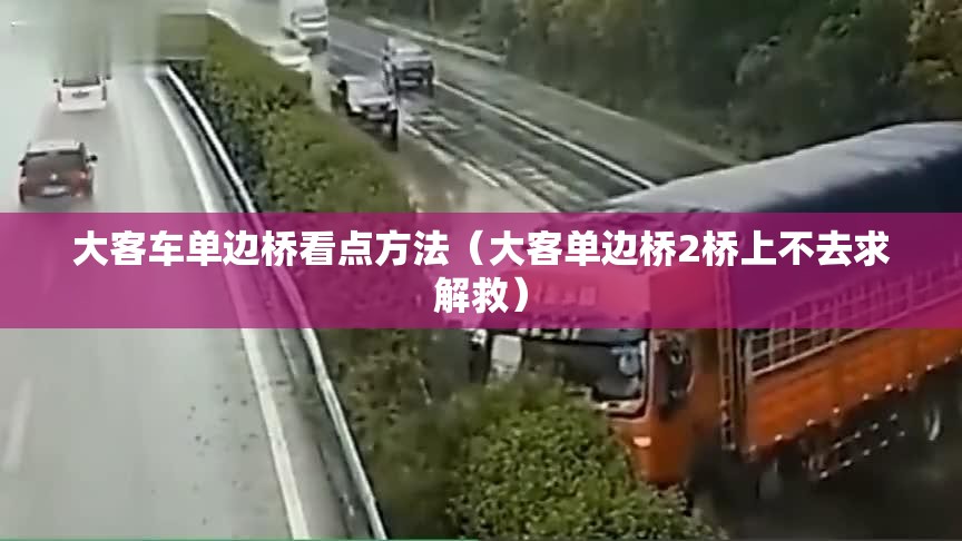 大客车单边桥看点方法(大客单边桥2桥上不去求解救) 大客车单边桥看点方法(大客单边桥2桥上不去求解救)