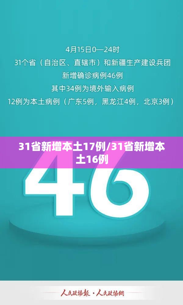 31省新增本土17例/31省新增本土16例