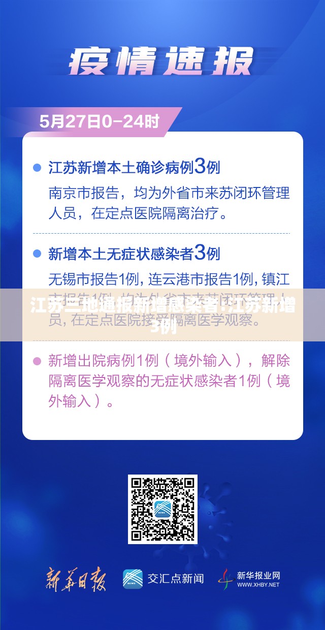 江苏三地通报新增感染者:江苏新增3例