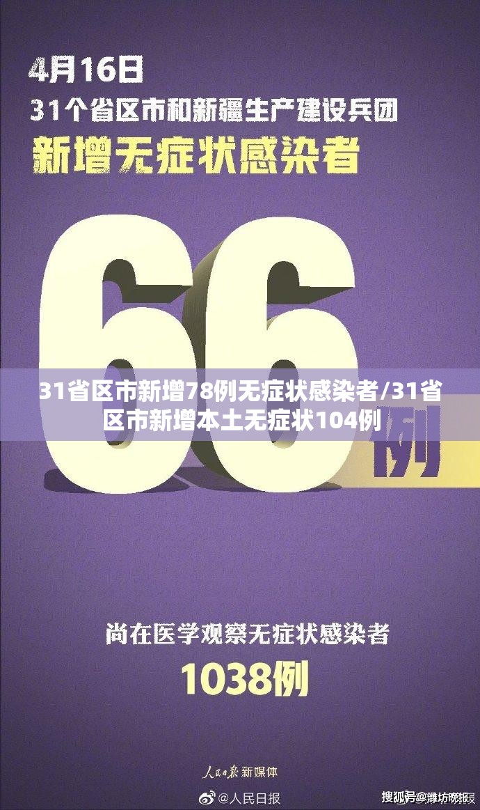 31省区市新增78例无症状感染者/31省区市新增本土无症状104例