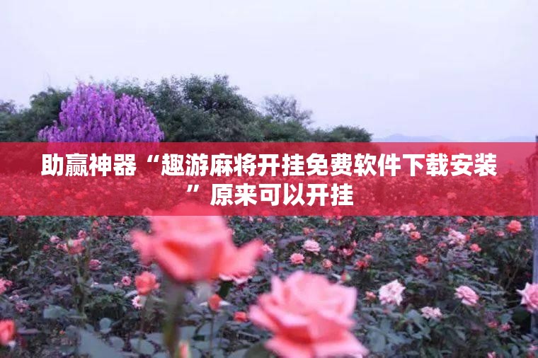 助赢神器“趣游麻将开挂免费软件下载安装”原来可以开挂
