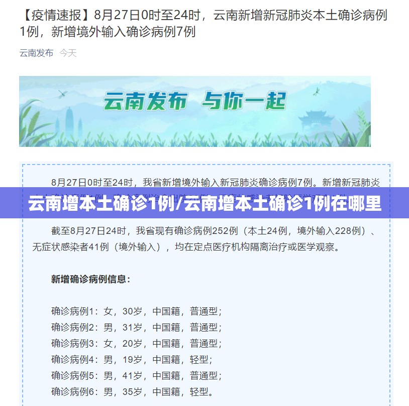云南增本土确诊1例/云南增本土确诊1例在哪里 云南增本土确诊1例/云南增本土确诊1例在哪里