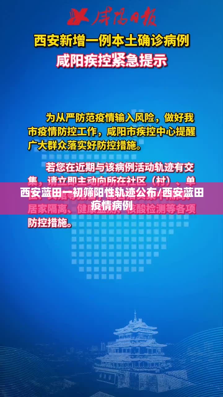 西安蓝田一初筛阳性轨迹公布/西安蓝田疫情病例 西安蓝田一初筛阳性轨迹公布/西安蓝田疫情病例