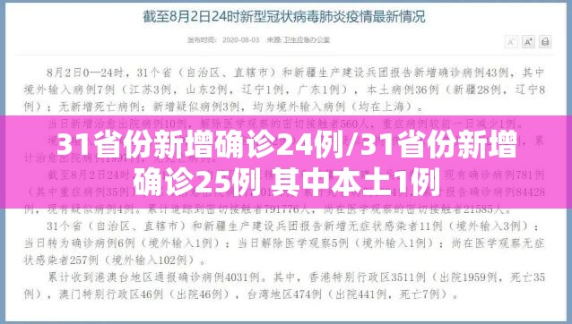 31省份新增确诊24例/31省份新增确诊25例 其中本土1例 31省份新增确诊24例/31省份新增确诊25例 其中本土1例
