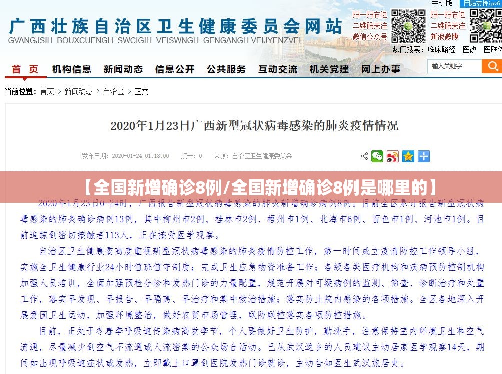 【全国新增确诊8例/全国新增确诊8例是哪里的】 【全国新增确诊8例/全国新增确诊8例是哪里的】