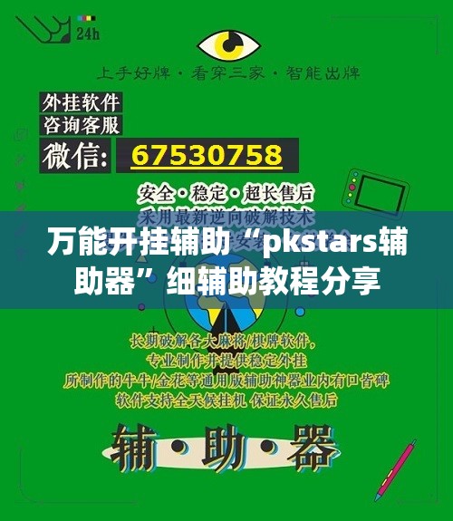 万能开挂辅助“pkstars辅助器”细辅助教程分享