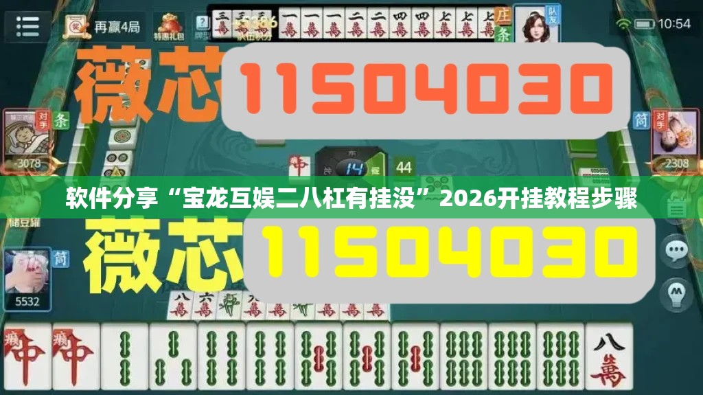 软件分享“宝龙互娱二八杠有挂没”2026开挂教程步骤