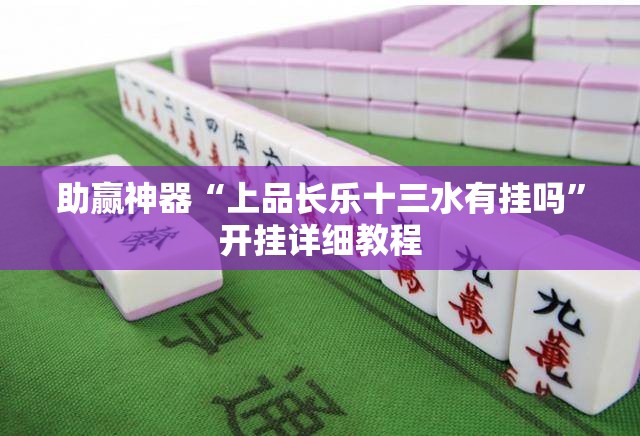 助赢神器“上品长乐十三水有挂吗	”开挂详细教程