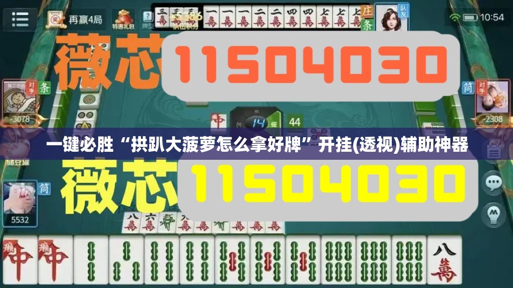 一键必胜“拱趴大菠萝怎么拿好牌	”开挂(透视)辅助神器