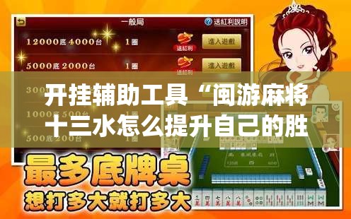 开挂辅助工具“闽游麻将十三水怎么提升自己的胜率”开挂(透视)辅助神器