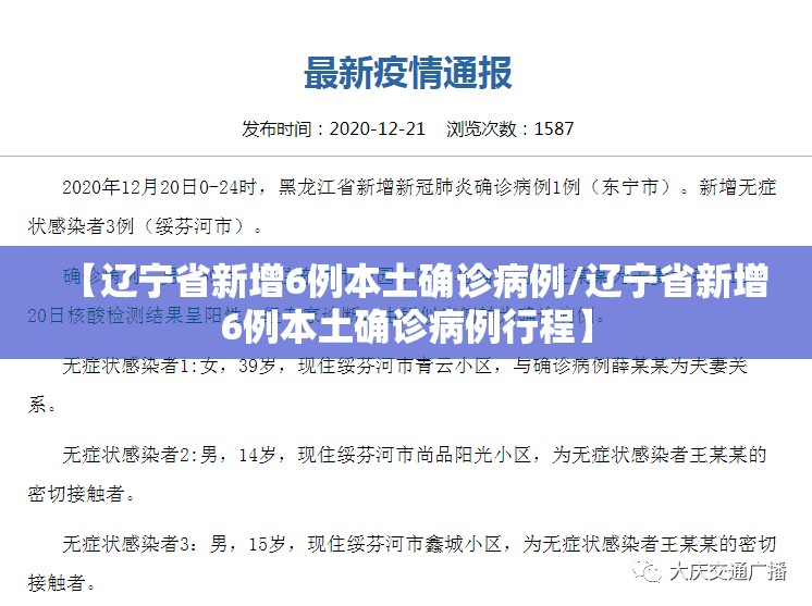 【辽宁省新增6例本土确诊病例/辽宁省新增6例本土确诊病例行程】 【辽宁省新增6例本土确诊病例/辽宁省新增6例本土确诊病例行程】