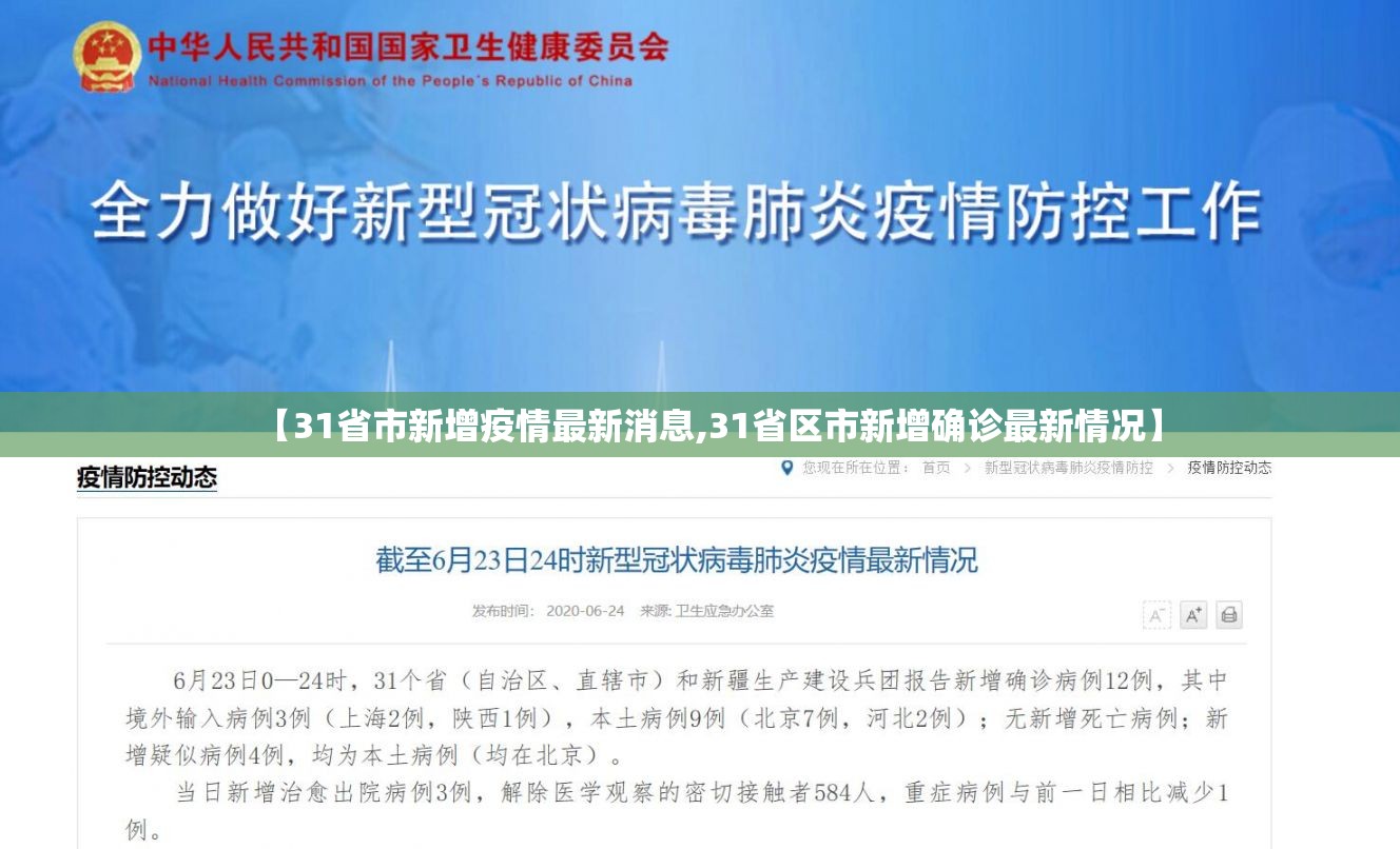 【31省市新增疫情最新消息,31省区市新增确诊最新情况】 【31省市新增疫情最新消息,31省区市新增确诊最新情况】