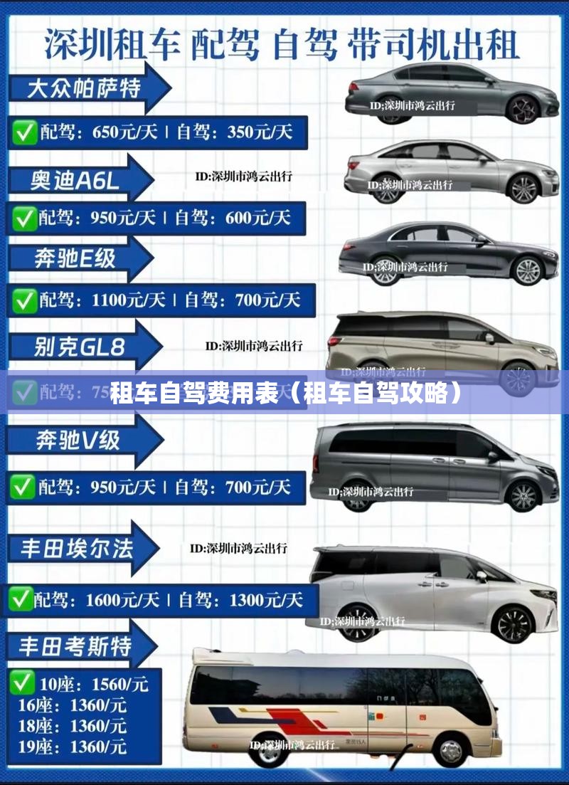 租车自驾费用表(租车自驾攻略) 租车自驾费用表(租车自驾攻略)