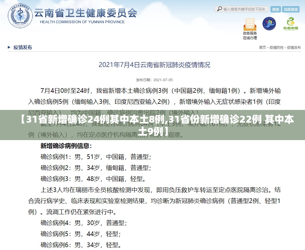 【31省新增确诊24例其中本土8例,31省份新增确诊22例 其中本土9例】 【31省新增确诊24例其中本土8例,31省份新增确诊22例 其中本土9例】