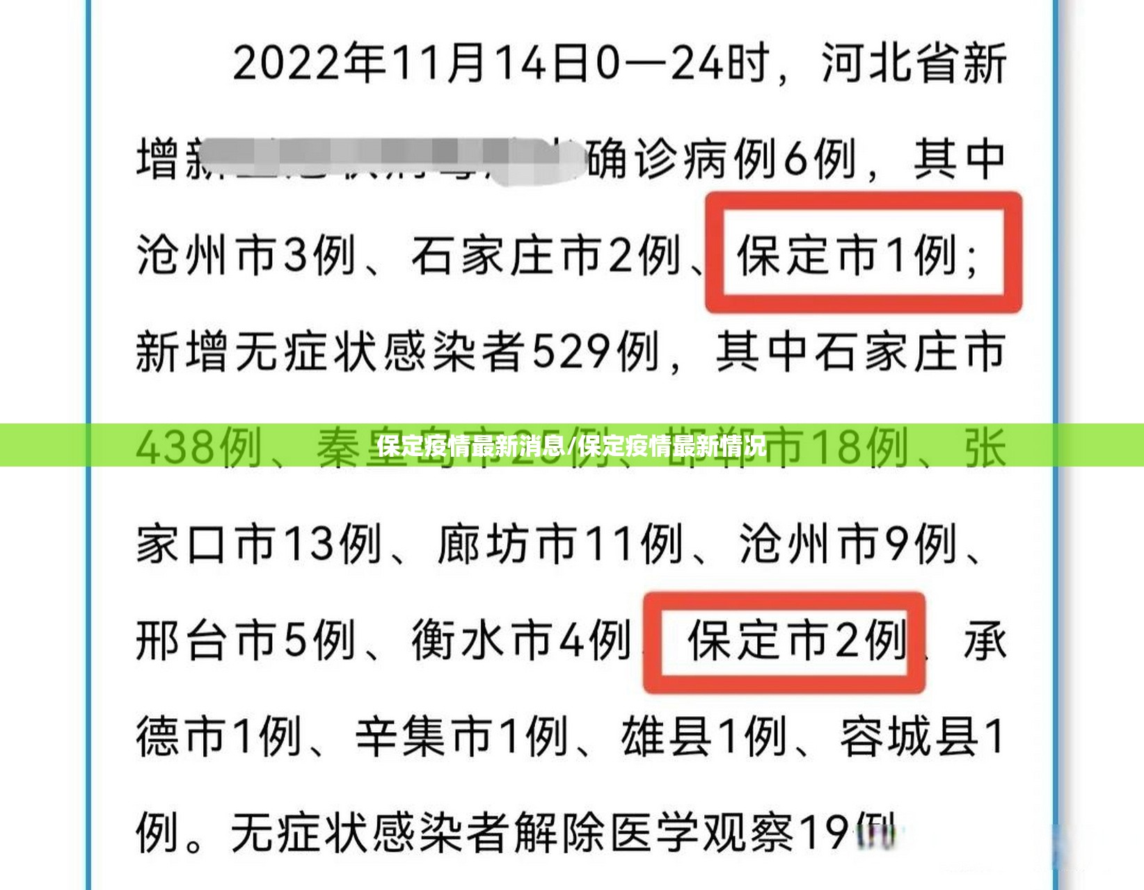 保定疫情最新消息/保定疫情最新情况