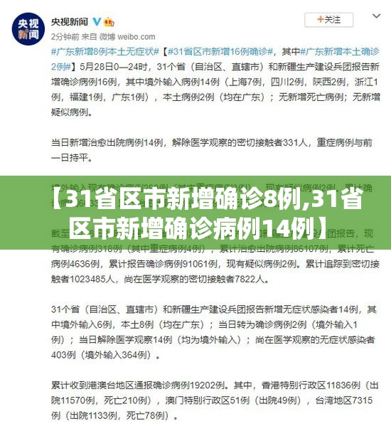 【31省区市新增确诊8例,31省区市新增确诊病例14例】 【31省区市新增确诊8例,31省区市新增确诊病例14例】