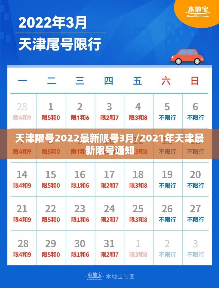 天津限号2022最新限号3月/2021年天津最新限号通知 天津限号2022最新限号3月/2021年天津最新限号通知