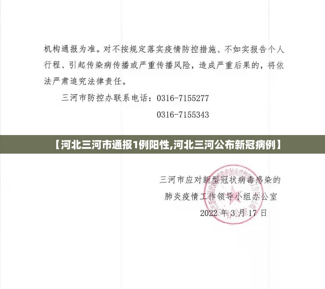 【河北三河市通报1例阳性,河北三河公布新冠病例】 【河北三河市通报1例阳性,河北三河公布新冠病例】