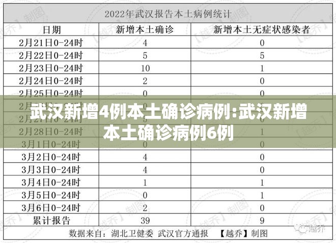 武汉新增4例本土确诊病例:武汉新增本土确诊病例6例