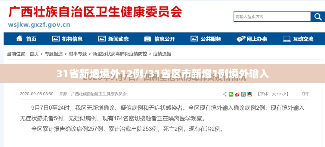 31省新增境外12例/31省区市新增1例境外输入 31省新增境外12例/31省区市新增1例境外输入