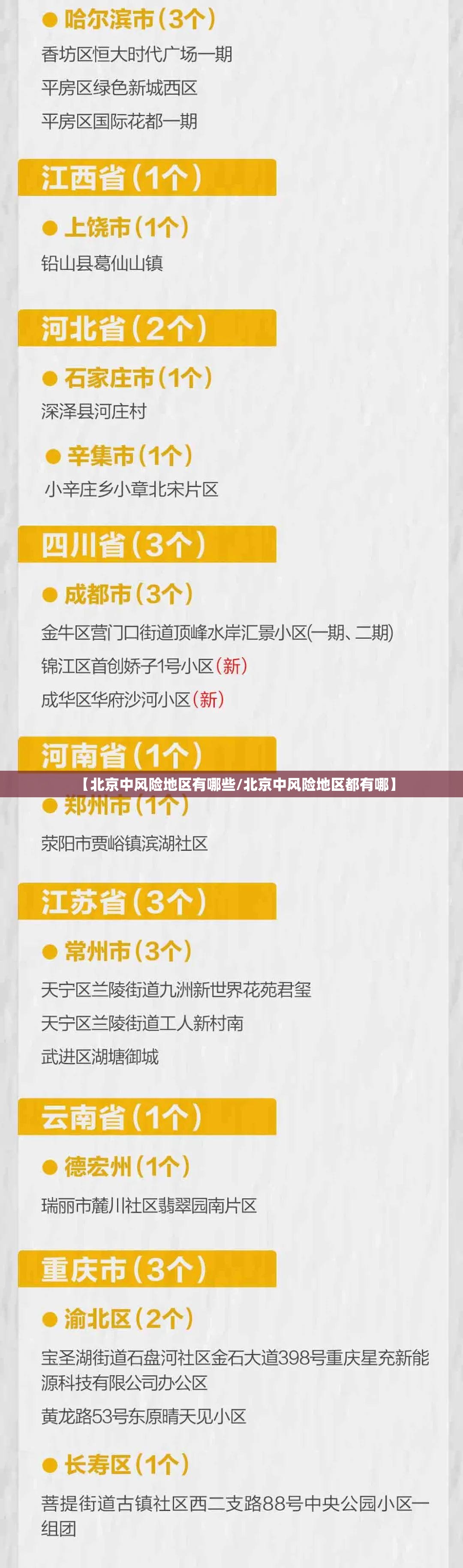 【北京中风险地区有哪些/北京中风险地区都有哪】