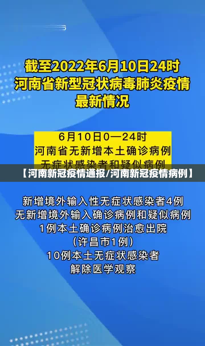 【河南新冠疫情通报/河南新冠疫情病例】