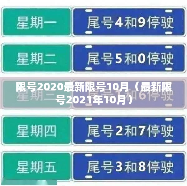 限号2020最新限号10月（最新限号2021年10月）