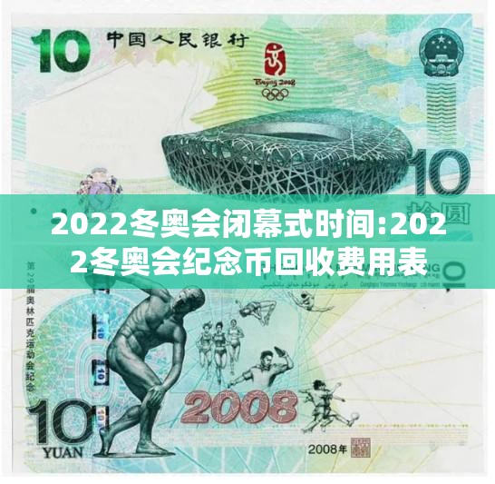 2022冬奥会闭幕式时间:2022冬奥会纪念币回收费用表