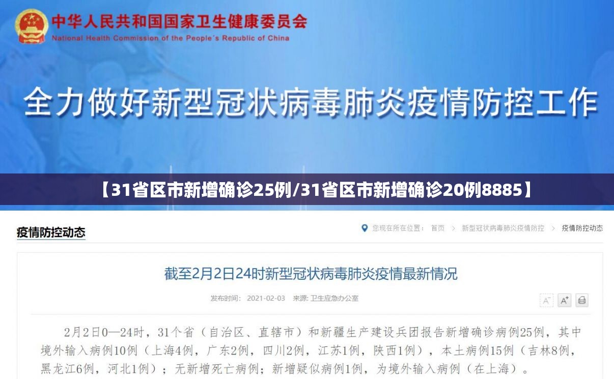 【31省区市新增确诊25例/31省区市新增确诊20例8885】