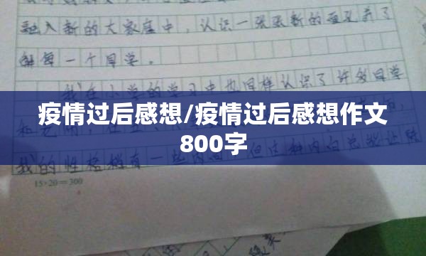 疫情过后感想/疫情过后感想作文800字